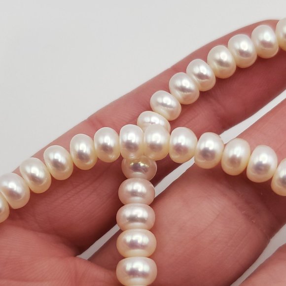 16 Inch 925 Sterling Silver Beautiful Pearls Necklace - Picture 4 of 7